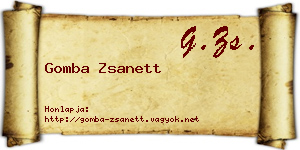 Gomba Zsanett névjegykártya