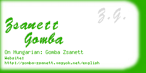 zsanett gomba business card